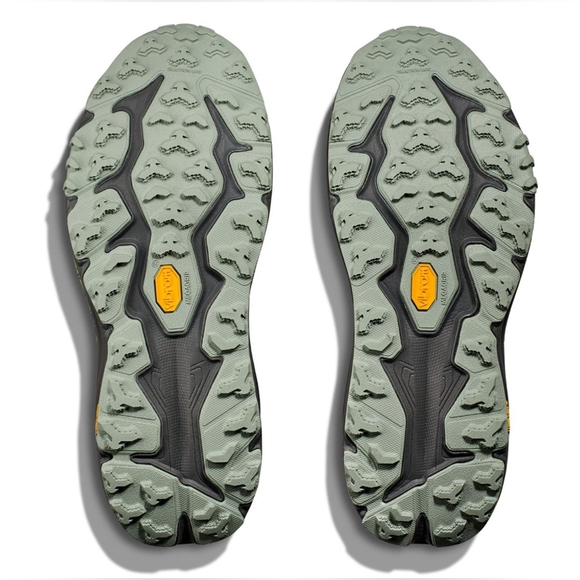 Hoka Men\'s Trail Running Shoe in Olive Green and Lime